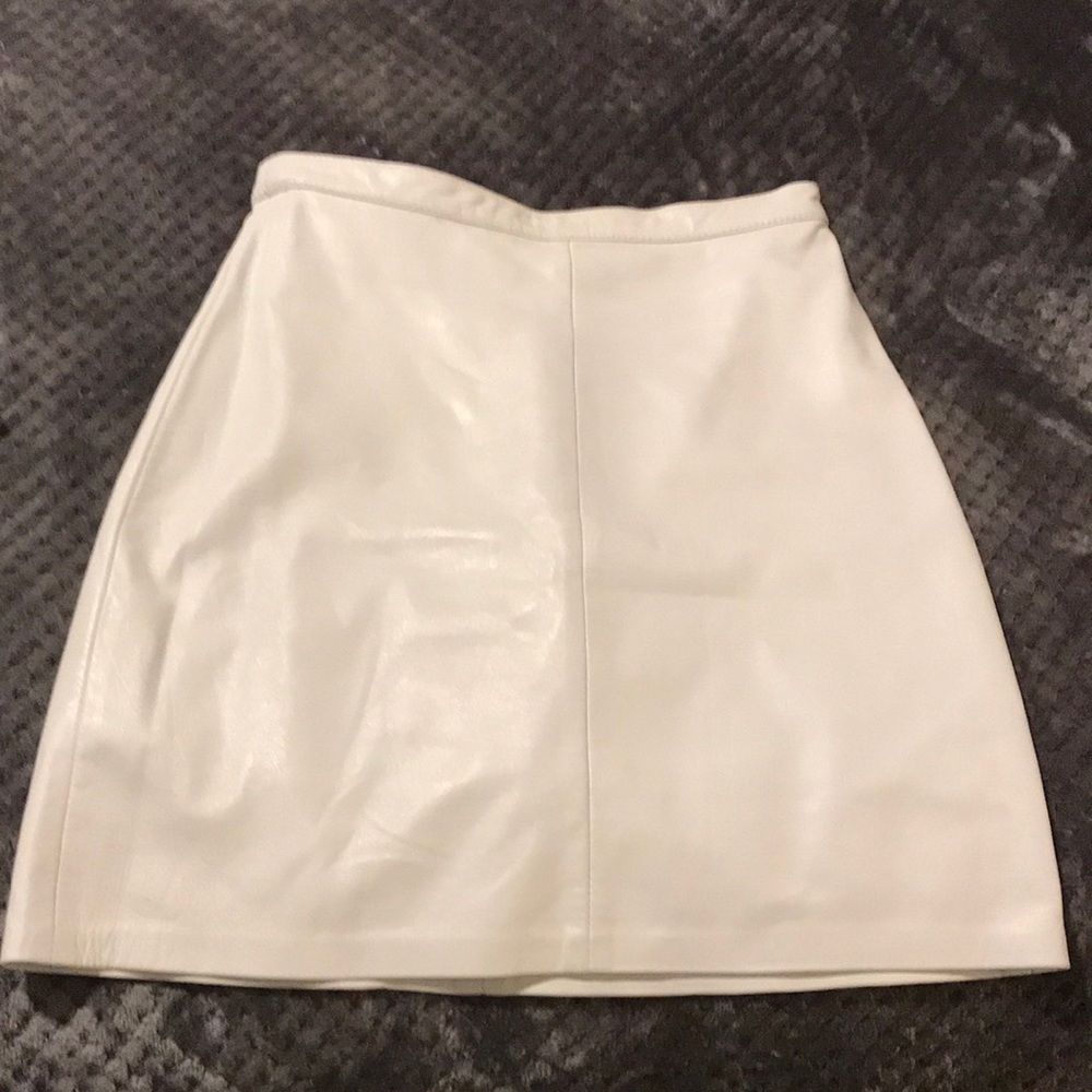 White leather skirt - First Street Leather